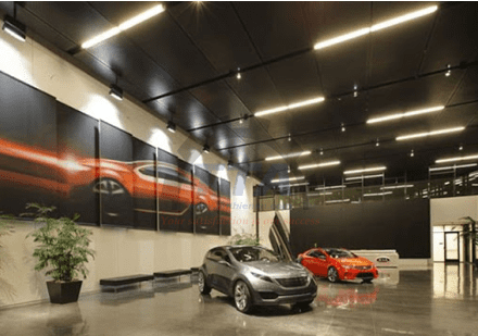 Đèn MPE Seri GT chiếu sáng trong showroom ô tô_chieusangnhamay