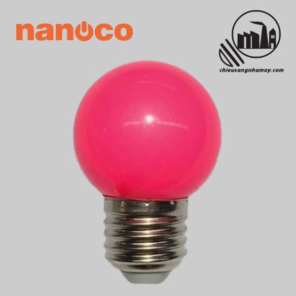 BÓNG ĐÈN LED BULB TRANG TRÍ NANOCO E27 hồng_chieusangnhamay