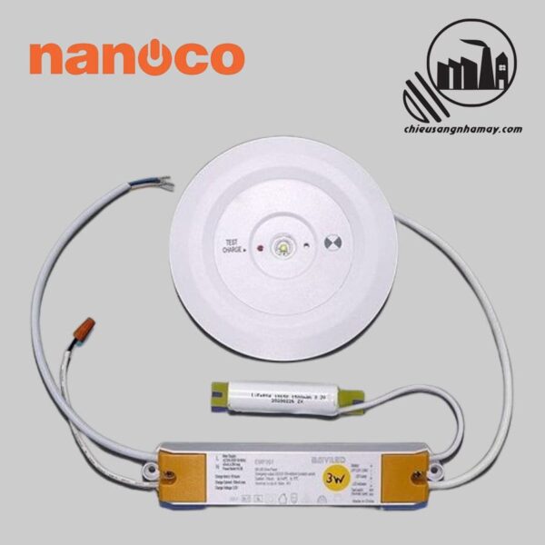 Đèn Downlight chiếu sáng khẩn cấp Nanoco NDLE036_chieusangnhamay